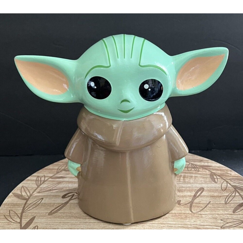 Baby Yoda The Child Mandalorian Large 8" Star Wars Piggy Bank Figure Ceramic